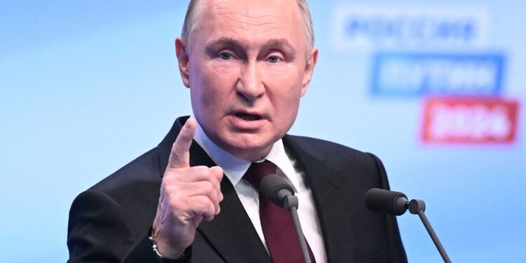 Presiden Rusia Vladimir Putin FOTOAFPNATALIA KOLESNIKOVA