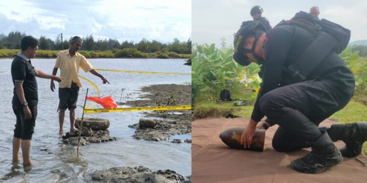 Warga Kajhu Aceh Besar Temukan Bom Proyektil Diduga Peninggalan Belanda