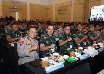 Rapat Pimpinan (Rapim) TNI-Polri Tahun 2025 yang digelar di Gedung Tribrata, Darmawangsa, Jakarta Selatan, pada Kamis (30/1/2025) sore. FOTO/Pendam IM