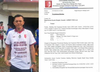 Adam Depok FC Ajukan Banding ke Komdis PSSI Aceh