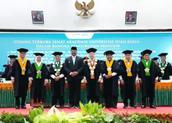 Pengukuhan 5 Profesor Baru, Pj Gubernur Aceh Apresiasi Kontribusi USK
