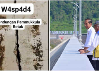 Anggaran Rp1,8 Triliun, Geger Bendungan Pammukkulu Retak Usai Diresmikan Jokowi, Warga Resah
