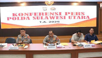 Foto: Wakapolda Polda Sulut Brigjen Bahagia Dachi saat merilis kasus penembakan warga di Minahasa Tenggara. (dok. Istimewa)/Ⓒ Hak cipta foto di atas dikembalikan sesungguhnya kepada pemilik foto.