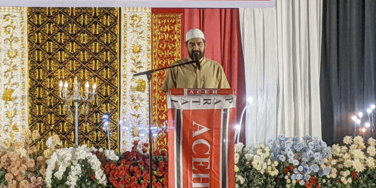 Ketua DPP Partai Aceh Muzakir Manaf saat memberikan kata sambutan pada acara buka puasa bersama DPD Partai Aceh di Gedung BMA Banda Aceh Rabu 2632025 FOTO KETIKKABARcomMirja Barona KETIKKABARcom Ketua DPP Partai Aceh Muzakir Manaf saat memberikan kata sambutan pada acara buka puasa bersama DPD Partai Aceh di Gedung BMA Banda Aceh Rabu 2632025 FOTO KETIKKABARcomMirja Barona