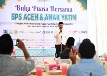SPS Aceh melaksanakan buka puasa bersama sekaligus memberikan santunan kepada anak yatim Kamis (20/3/2025). Foto: Dok. SPS Aceh.
