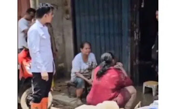 Dalam sebuah video yang viral di media sosial, Gibran tampak dicueki oleh seorang ibu-ibu yang memilih tetap duduk membelakanginya saat ia mencoba berkomunikasi./ist