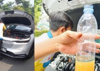 BBM TERCAMPUR AIR - Mekanik bengkel di Grogol Sukoharjo saat memeriksa mobil Honda HRV milik warga Palur yang mogok, Jumat (7/3/2025) [FOTO/Ist] Ⓒ Hak cipta foto di atas dikembalikan sesungguhnya kepada pemilik foto.