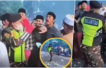 Anggota Banser Nyaris Dihajar Massa Gegara Tendang Petasan Usai Salat Idul Fitri