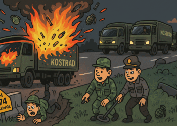Truk Kostrad Meledak di Tol Gempol, Satu Prajurit Gugur Saat Menyelamatkan Diri
