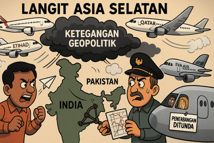 Ketegangan Geopolitik India-Pakistan Ganggu Jalur Udara Asia Selatan