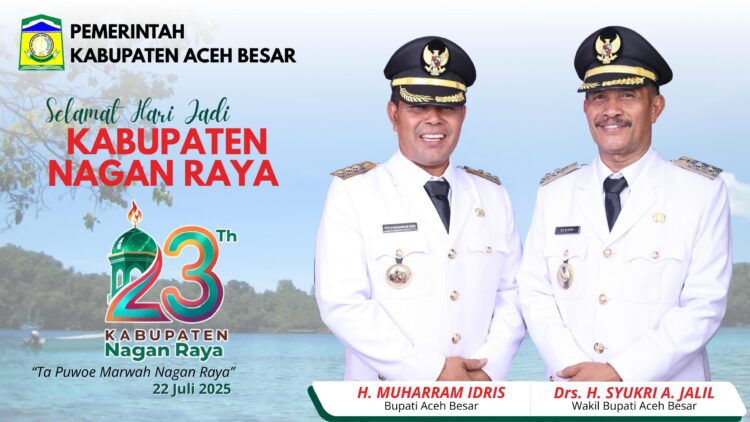 Flyer ucapan HUT Nagan Raya ke 23 FOTOPEMKAB ACEH BESAR