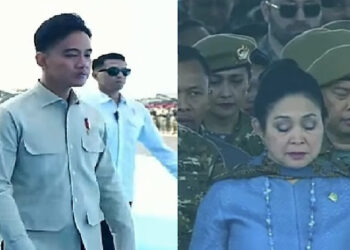 Hanya Gibran dan Titiek yang Tak Pakai Seragam Loreng Militer