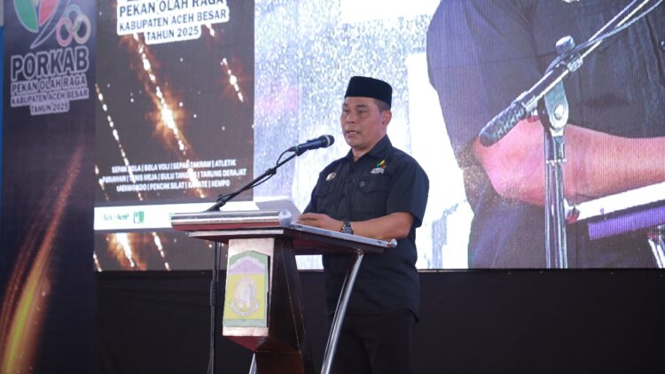 Bupati Aceh Besar H Muharram Idris membuka PORKAB Aceh Besar Tahun 2025 dengan memukul rapai bersama Forkopimda di Jantho Sport City JSC Senin 992025 FOTOPROKOPIM ACEH BESAR KETIKKABARcom Bupati Aceh Besar H Muharram Idris membuka PORKAB Aceh Besar Tahun 2025 dengan memukul rapai bersama Forkopimda di Jantho Sport City JSC Senin 992025 FOTOPROKOPIM ACEH BESAR