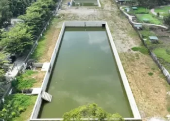 Kolam Retensi yang dibangun Pemerintah Kota (Pemkot) Medan di Universitas Sumatera Utara (USU) telah selesai dibangun. FOTO/Dok. Istimewa.