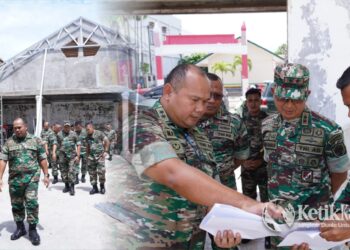 Pangdam IM, Mayor Jenderal TNI Joko Hadi Susilo, S.I.P., meninjau langsung progres pembangunan Museum Kodam Iskandar Muda di Jl. Nyak Adam Kamil II, Gampong Neusu Jaya, Kecamatan Baiturrahman, Kota Banda Aceh, pada Jumat (31/10/2025)./Foto: Kolase/KETIKKABAR.com/IHumas Kodam IM