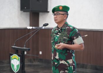 Pangdam IM, Mayor Jenderal TNI Joko Hadi Susilo, S.I.P., memimpin acara laporan korps kenaikan pangkat bagi 61 Perwira Menengah (Pamen) di lingkungan Kodam IM periode 1 Oktober 2025.