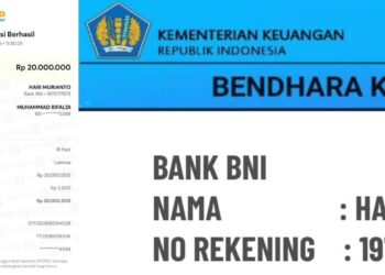 Kolase bukti transfer dan nomor rekening tujuan yang diarahkan oleh pelaku. Total transfer mencapai Rp 35 juta dengan m-banking. (Dokumen kiriman Razali Achmad)