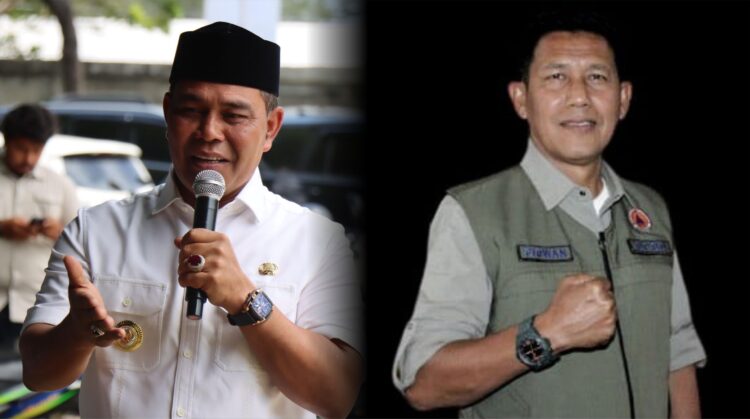 Bupati Aceh Besar H Muharram Idris Syech Muharram dan Kepala Pelaksana BPBD Aceh Besar Ridwan Jamil SSos MSi Kolase KETIKKABARcom FOTO MC ACEH BESAR