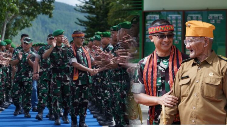Pangdam IM Mayor Jenderal TNI Joko Hadi Susilo SIP melaksanakan kunjungan kerja ke satuan Yonif Teritorial Pembangunan 855Raksaka Dharma di Blangkejeren Kabupaten Gayo Lues pada Kamis 6112025Foto KolaseKETIKKABARcomHUMAS KODAM IM