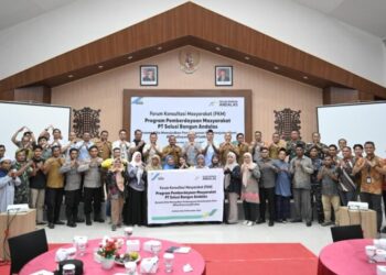 PT Solusi Bangun Andalas menggelar Forum Konsultasi Masyarakat (FKM) 2025 di Andalas Hall, 18 November 2025.