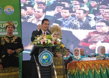 Sekretaris Daerah Aceh, M. Nasir, S.IP., MPA, menghadiri Rapat Senat Terbuka Wisuda Magister dan Sarjana Universitas Islam Kebangsaan Indonesia (UNIKI) di Bireuen, Sabtu (22/11)