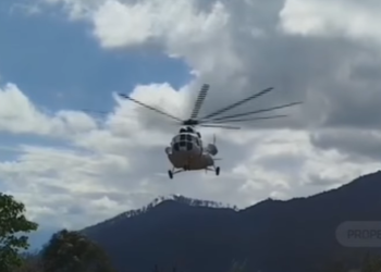 Helikopter BNPB salurkan bantuan logistik ke wilayah terdampak bencana di Kabupaten Aceh Tengah melalui jalur udara pada Sabtu, 10 Januari 2026/FOTO: Ilustrasi/Tangkap Layar Youtube