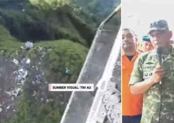 Tim SAR gabungan berhasil menemukan satu jenazah yang diduga kuat merupakan kru atau penumpang pesawat ATR 42-500 di Gunung Bulusaraung, Pangkep, Sulawesi Selatan, Minggu (18/1/2026). FOTO: Tangkap Layar Youtube