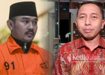 Bupati Bekasi Ade Kuswara Kunang dan Anggota DPRD Kabupaten Bekasi dari Fraksi PDIP, Nyumarno (FOTO: Kolase KETIKKABAR.com/ANTARA/Ist