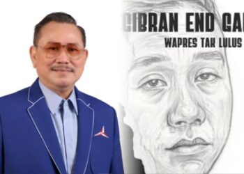 Anggota Komisi III DPR Fraksi Demokrat, Frederik Kalalembang dan buku 'Gibran End Game'/(FOTO: Kolase KETIKKABAR.com/Wikipedia)
