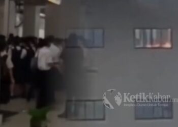 Sekolah Tzu Chi di kawasan Pantai Indah Kapuk (PIK), Penjaringan, Jakarta Utara, pada Senin pagi, 12/1/ 2026(FOTO: Kolase KETIKKABAR.com/Tangkap Layar Tiktok)