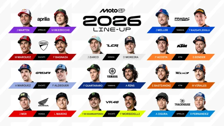 Susunan pembalap MotoGP untuk musim 2026 FOTO MotoGP KETIKKABARcom Susunan pembalap MotoGP untuk musim 2026 FOTO MotoGP