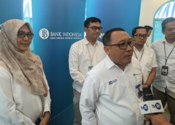 Kepala Perwakilan BI Provinsi Aceh Agus Chusaini saat diwawancarai oleh awak media di Banda Aceh Rabu 2112026 FOTO KETIKKABARcomMirja