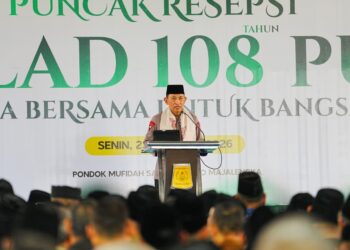 Kapolri Jenderal Listyo Sigit Prabowo menghadiri acara puncak peringatan ulang tahun Persatuan Ummat Islam (PUI) dan doa bersama untuk bangsa di Majalengka, Jawa Barat, Senin 23/2/2026.