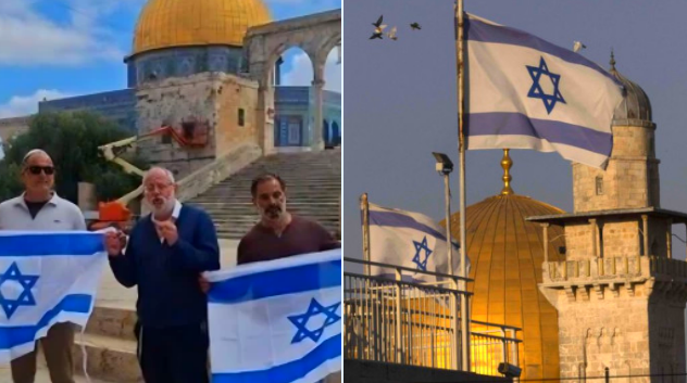 Sejumlah pemukim Israel menyerbu masuk dan mengibarkan bendera Israel pada Selasa 2142026 waktu setempat FOTO NET KETIKKABARcom Sejumlah pemukim Israel menyerbu masuk dan mengibarkan bendera Israel pada Selasa 2142026 waktu setempat FOTO NET