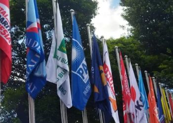 Bendera-Bedera Partai Politik. [FOTO: Ist]