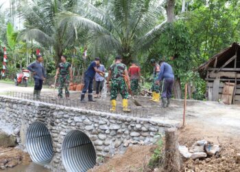 TNI Kebut Pembangunan Jembatan Aramco di Pidie dan Pidie Jaya, Rabu, 15 April 2026.