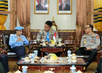 Wakapolri menerima kunjungan delegasi United Nations Police Division di Ruang Perjamuan Mabes Polri, Jakarta, Senin (20/4/2026)./ FOTO: Ist