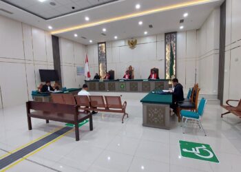 Sidang lanjutan di Pengadilan Tindak Pidana Korupsi (Tipikor) pada Pengadilan Negeri Banda Aceh, Selasa (21/4/2026), atas dugaan penyalahgunaan anggaran tahun 2020 hingga Mei 2025 yang merugikan keuangan negara./ FOTO: Ist