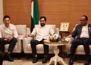 Gubernur Aceh Muzakir Manaf Mualem melakukan audiensi dengan Duta Besar Uni Emirat Arab UEA untuk Indonesia Abdulla Salem Al Dhaheri di Jakarta Selatan Senin 2742026 FOTO Humas
