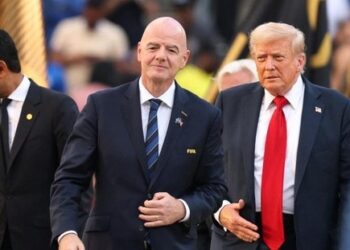Presiden Amerika Serikat (AS) Donald Trump dan Presiden FIFA, Gianni Infantino./ FOTO: NET