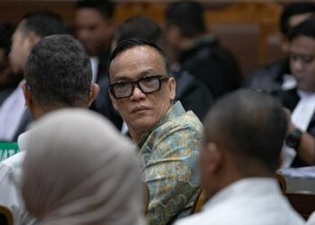 Persidangan kasus dugaan korupsi di lingkungan Kementerian Ketenagakerjaan yang digelar di Pengadilan Tindak Pidana Korupsi (Tipikor) Jakarta, Senin (20/4/2026)./ FOTO: CNN