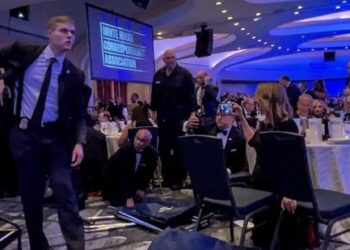 Insiden yang terjadi di acara White House Correspondents' Dinner (WHCD) di Hotel Washington Hilton, Sabtu (25/4/2026) malam waktu setempat. [FOTO: REUTERS]