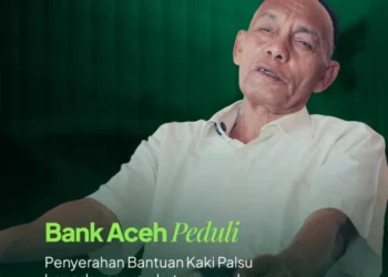 Bank Aceh Peduli. Penyerahan Bantuan Kaki Palsu kepada masyarakat penyandang disabilitas di Provinsi Aceh. FOTO/Dok. Bank Aceh Syariah. Ⓒ Hak cipta foto di atas dikembalikan sesungguhnya kepada pemilik foto