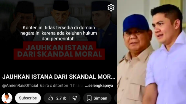 Video pada kanal YouTube amienraisofficial yang memuat pernyataan kontroversial tokoh senior Partai Ummat Amien Rais FOTO Tangkap Layar KETIKKABARcom Video pada kanal YouTube amienraisofficial yang memuat pernyataan kontroversial tokoh senior Partai Ummat Amien Rais FOTO Tangkap Layar