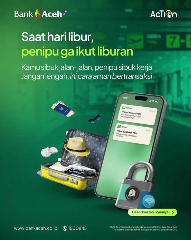Waspada penipuan digital saat musim liburan FOTODokBank Aceh Syariah Ⓒ Hak cipta foto di atas dikembalikan sesungguhnya kepada pemilik foto KETIKKABARcom Waspada penipuan digital saat musim liburan FOTODokBank Aceh Syariah Ⓒ Hak cipta foto di atas dikembalikan sesungguhnya kepada pemilik foto