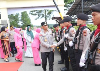 Kapolda Aceh, Irjen Pol Drs, Marzuki Ali Basyah,. M.M, melakukan kunjungan kerja (kunker) ke Polres Gayo Lues, Rabu, 13 Mei 2026. [FOTO: HUMAS]