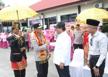 Kapolda Aceh Irjen Pol. Drs. Marzuki Ali Basyah,M.M., bersama rombongan melaksanakan kunjungan kerja (kunker) ke Polres Aceh Singkil, Sabtu, 16 Mei 2026. [FOTO: HUMAS]
