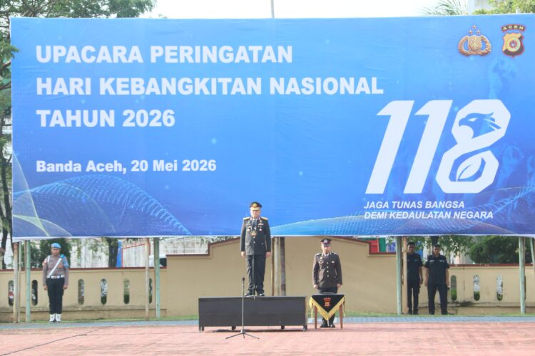 Polda Aceh menggelar Upacara Peringatan Hari Kebangkitan Nasional Harkitnas ke118 Tahun 2026 di Lapangan Apel Mapolda Aceh Rabu 2052026 pukul 0700 WIB FOTO HUMAS KETIKKABARcom Polda Aceh menggelar Upacara Peringatan Hari Kebangkitan Nasional Harkitnas ke 118 Tahun 2026 di Lapangan Apel Mapolda Aceh Rabu 2052026 pukul 0700 WIB FOTO HUMAS