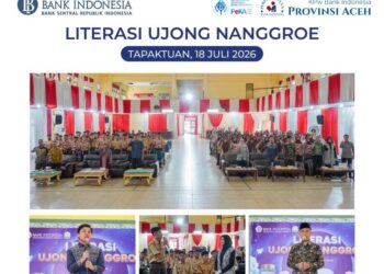 Kantor Perwakilan Bank Indonesia (KPwBI) Provinsi Aceh menggelar program Literasi Ujong Nanggroe di Rumoh Agam, Tapaktuan, Aceh Selatan, pada Sabtu, 18 Juli 2026.