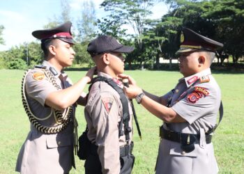 Kapolda Aceh, Irjen Pol. Ruddi Setiawan, S.I.K., S.H., M.H., memimpin upacara pembukaan Pendidikan Pembentukan Bintara (Diktukba) Polri Tahun Anggaran 2026 di Sekolah Polisi Negara (SPN) Polda Aceh, Kabupaten Aceh Besar, Senin (20/7/2026).